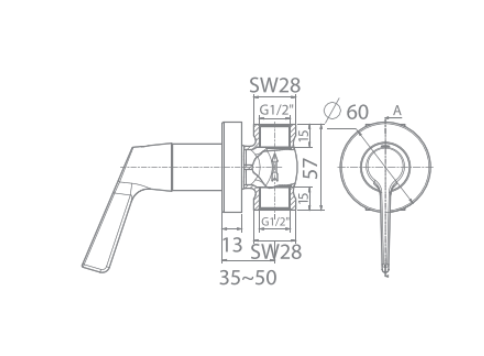 Vòi sen tắm âm tường American Standard WF-T605 (WFT605)