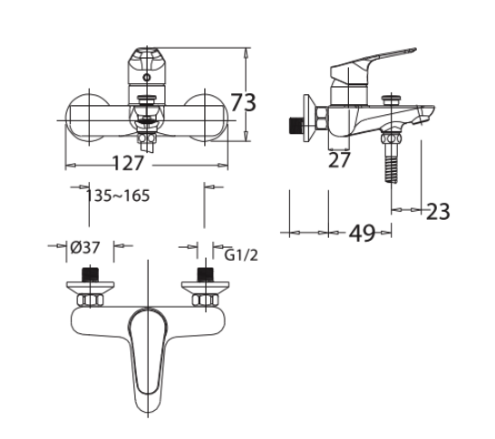 Sen tắm gắn tường American Standard WF-0311 (WF0311) nóng lạnh