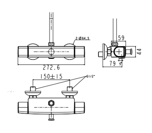 Vòi sen tắm American Standard WF-0715 (WF0715) nóng lạnh