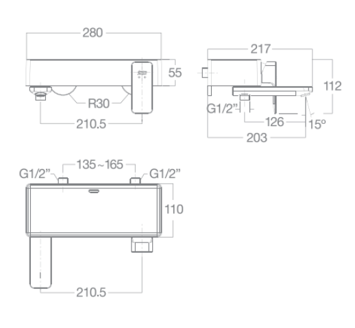 Sen tắm gắn tường American Standard WF-1311 (WF1311) nóng lạnh