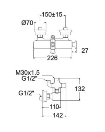 Củ sen tắm nóng lạnh American Standard WF-3672 (WF3672)