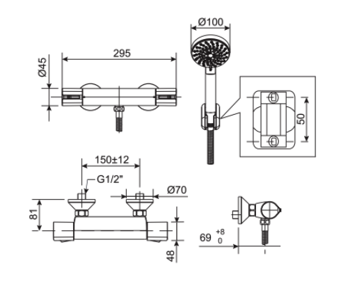 Vòi sen nóng lạnh American Standard WF-4947 (WF4947)