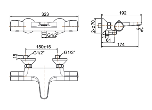 Vòi sen nóng lạnh American Standard WF-4949 (WF4949)