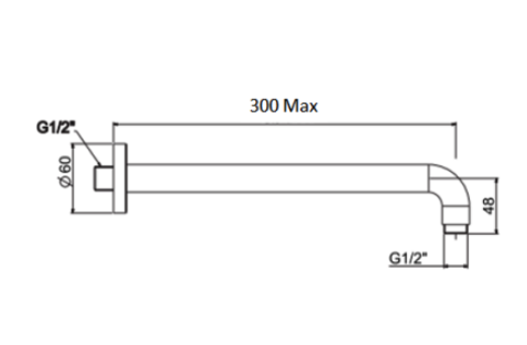 Thanh nối đầu sen gắn tường American Standard EasySET FFAS9909