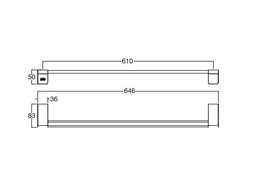 Thanh treo khăn Evolution American Standard Acacia K-1393 (K1393)
