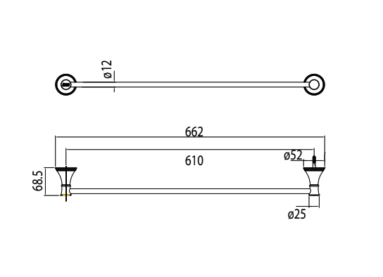Thanh treo khăn American Standard Heritage WF-0293 (WF0293)