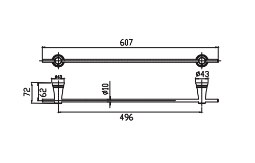 Thanh treo khăn American Standard Seva WF-6588 (WF6588)