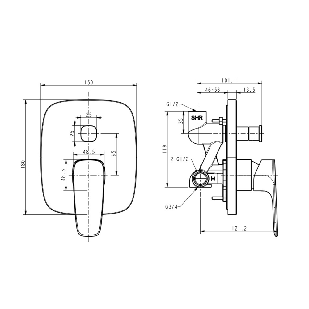 Sen tắm âm tường American Standard Signature WF-1721 (WF1721)