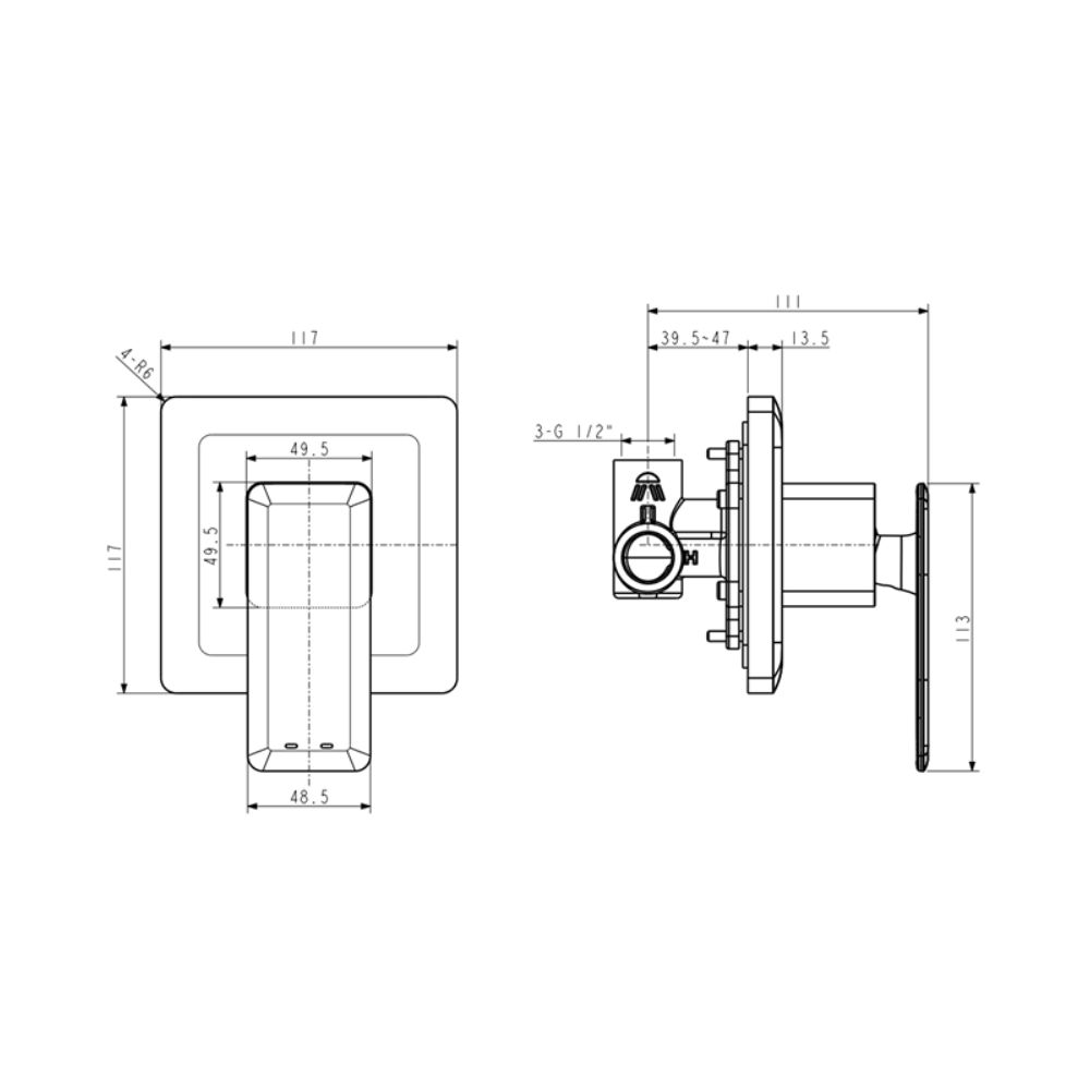 Vòi sen tắm âm tường American Standard WF-3129 (WF3129) (1131290000) Acacia Supasleek
