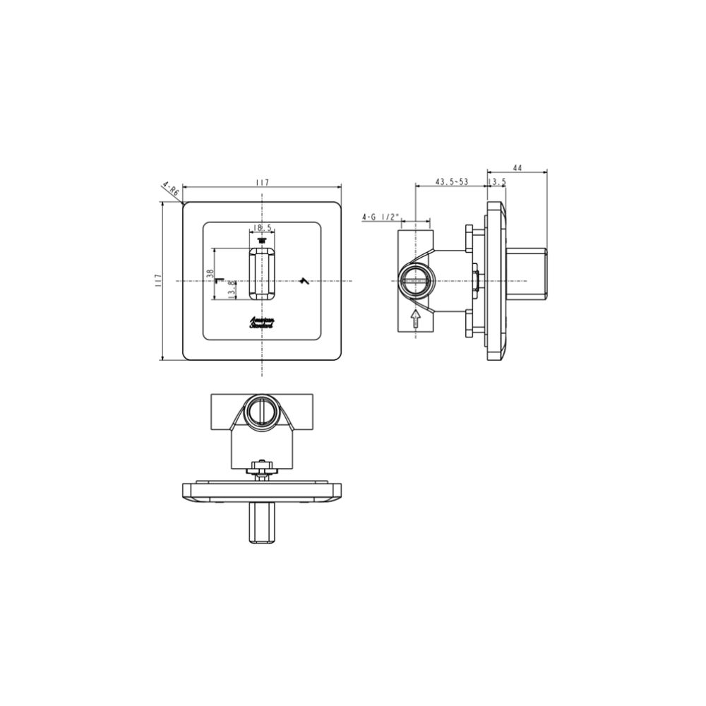 Vòi sen tắm âm tường American Standard WF-3132 (WF3132) Acacia Supasleek