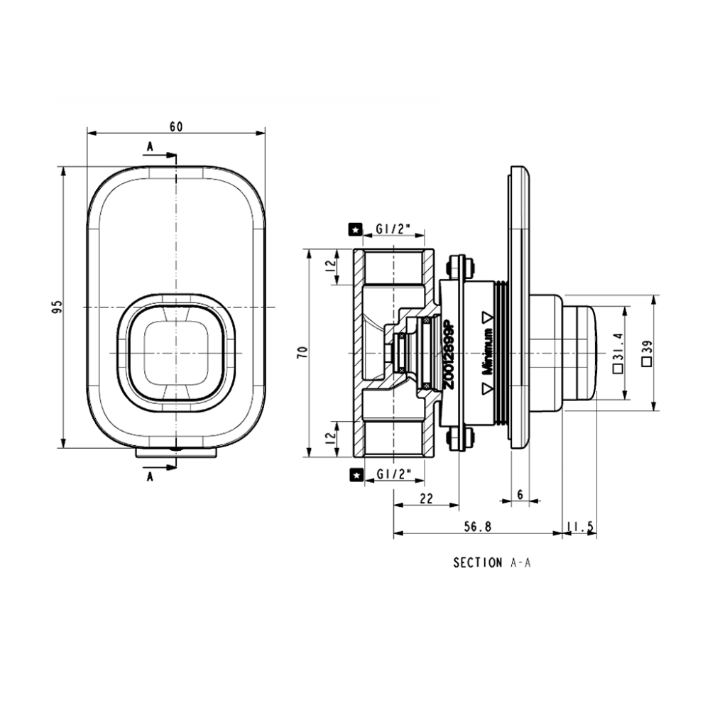 Vòi sen tắm âm tường American Standard WF-T826B/W