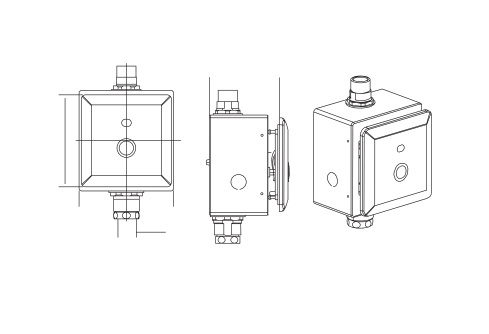 Bản vẽ kỹ thuật van xả tiểu cảm ứng âm tường American Standard WF-8603