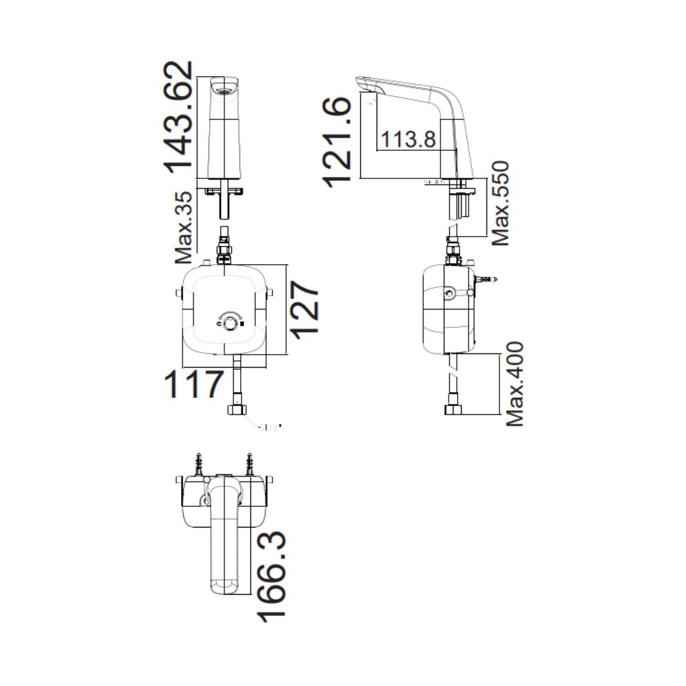 Vòi labvabo cảm ứng American Standard WF-3008 (WF3008) (1130080000) AccuStream