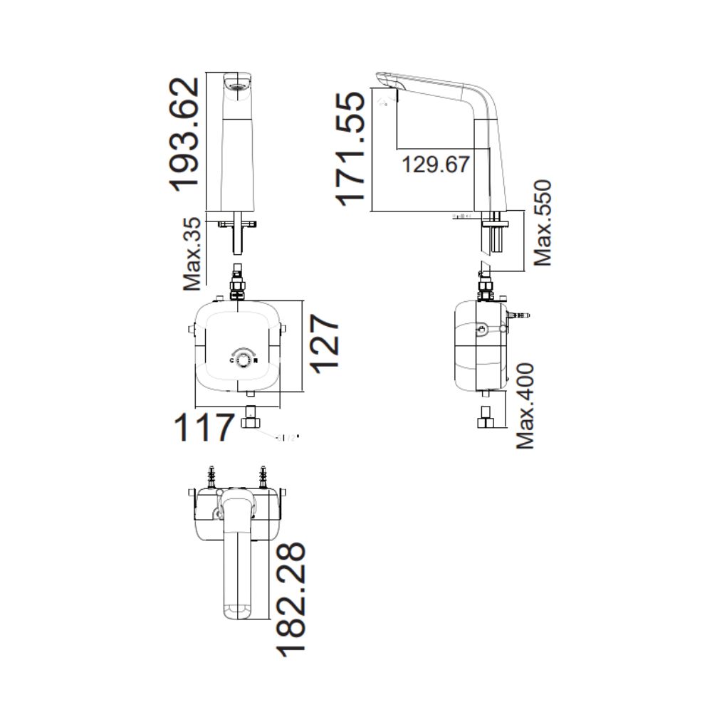 Vòi lavabo cảm ứng American Standard WF-3009 (WF3009) (1130090000) AccuStream