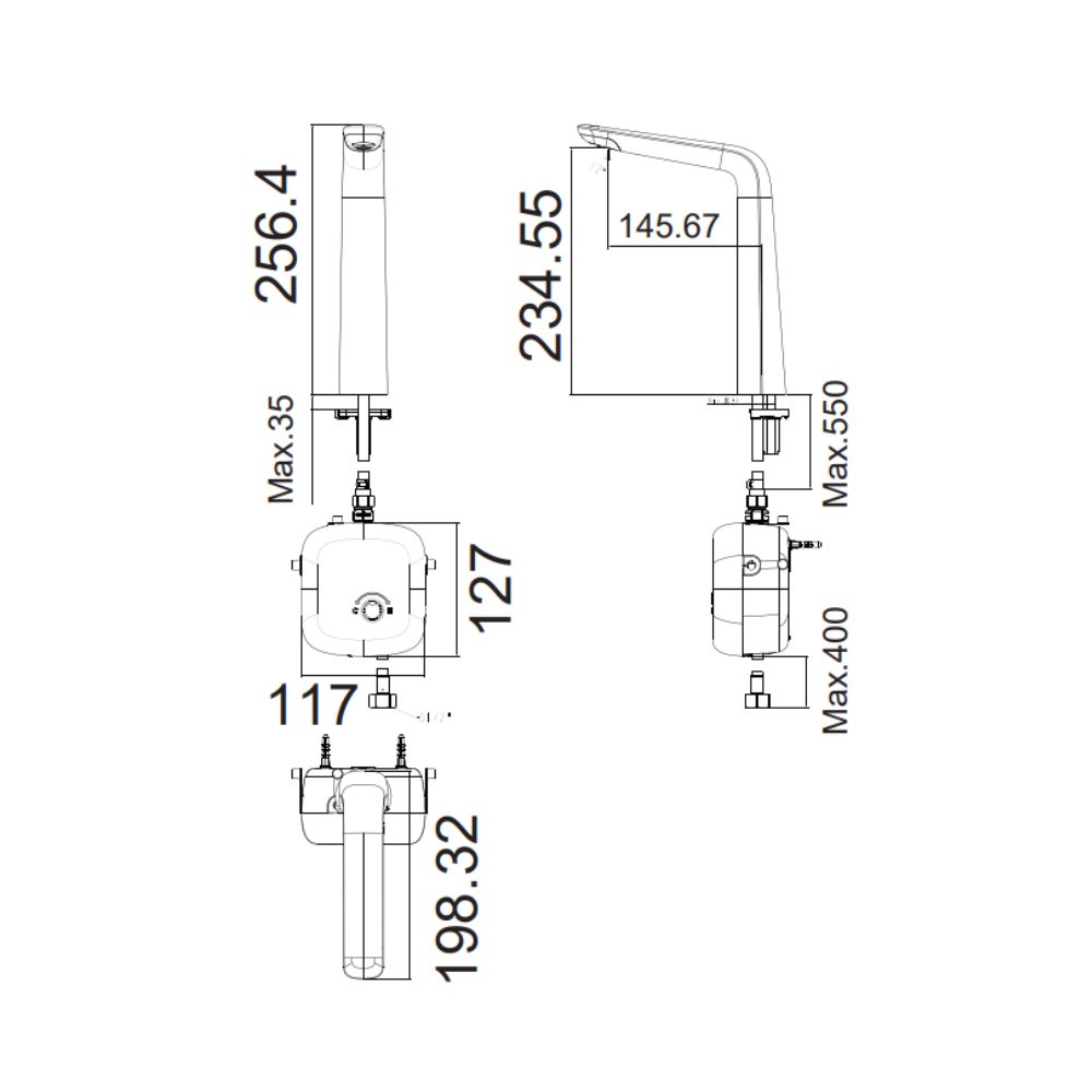 Vòi lavabo cảm ứng American Standard WF-3040 (WF3040) (1130400000) AccuStream