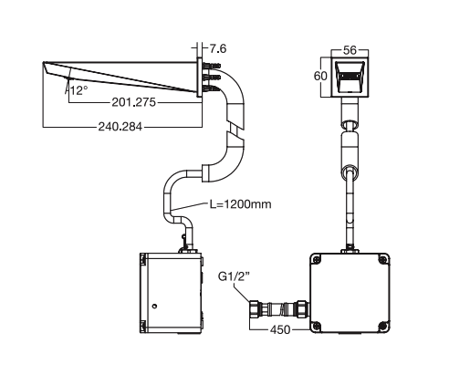 Vòi lavabo cảm ứng gắn tường American Standard WF-8511 (WF8511)