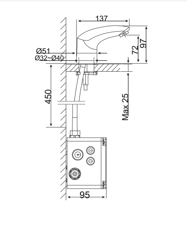 Vòi lavabo cảm ứng American Standard WF-8611 (WF8611)