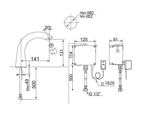 Vòi lavabo cảm ứng American Standard Selectronic WF-8805 (WF8805)
