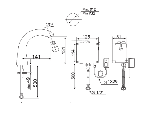 Vòi lavabo cảm ứng American Standard WF-8815 (WF8815)