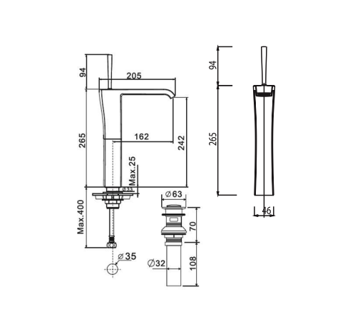 Vòi lavabo nóng lạnh American Standard Nobile WF-0603 (WF0603)