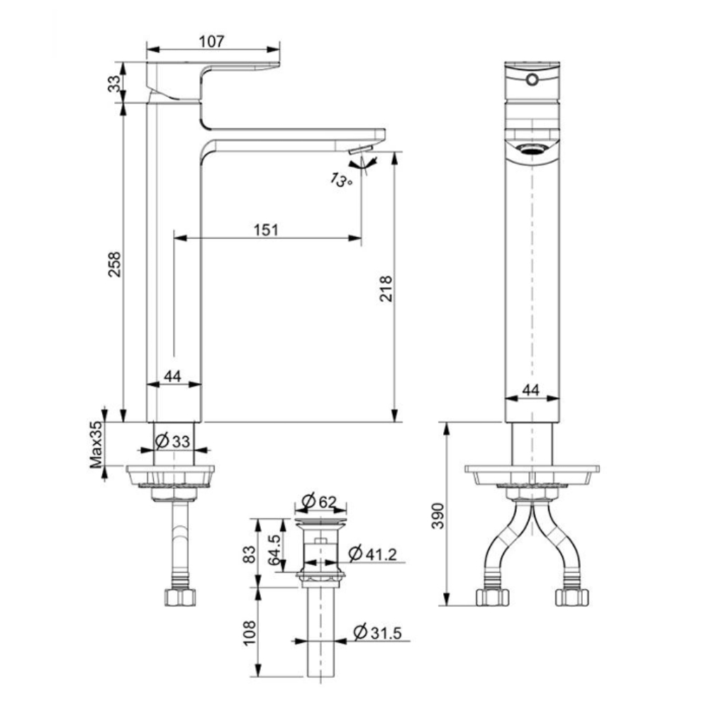 Vòi lavabo nóng lạnh American Standard Acacia Evolution WF-1302 (WF1302)