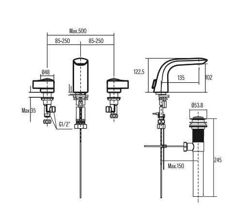 Vòi lavabo nóng lạnh American Standard Kastello WF-1603 (WF1603)