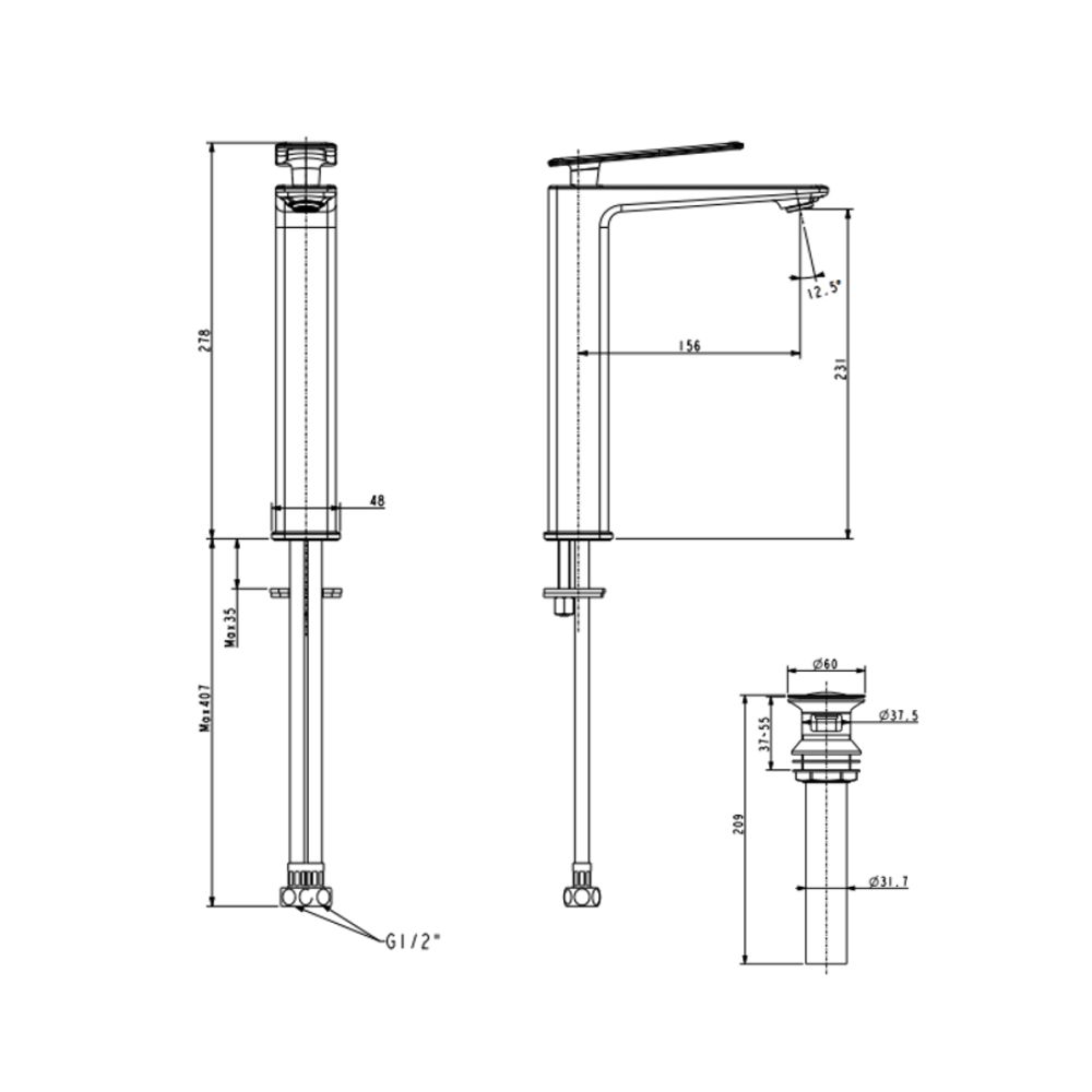Vòi chậu nóng lạnh Acacia Supasleek American Standard WF-2415 (WF2415)