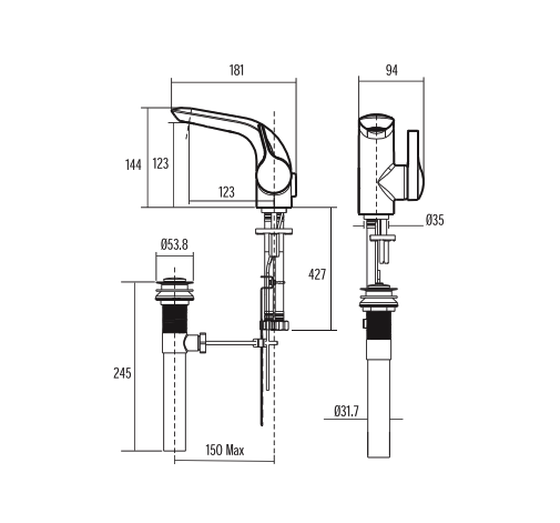 Vòi lavabo nóng lạnh American Standard IDS WF-6801 (WF6801)