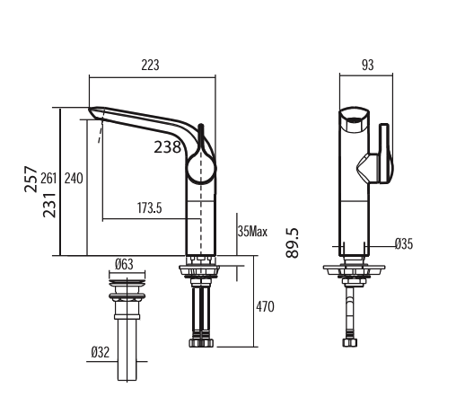 Vòi lavabo nóng lạnh American Standard IDS WF-6802 (WF6802)