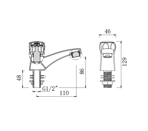 Vòi lavabo American Standard W.116 (nút xoay)