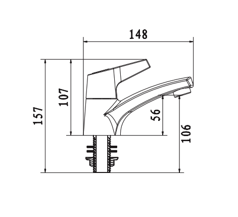 Vòi lavabo American Standard W.126 (tay gạt)