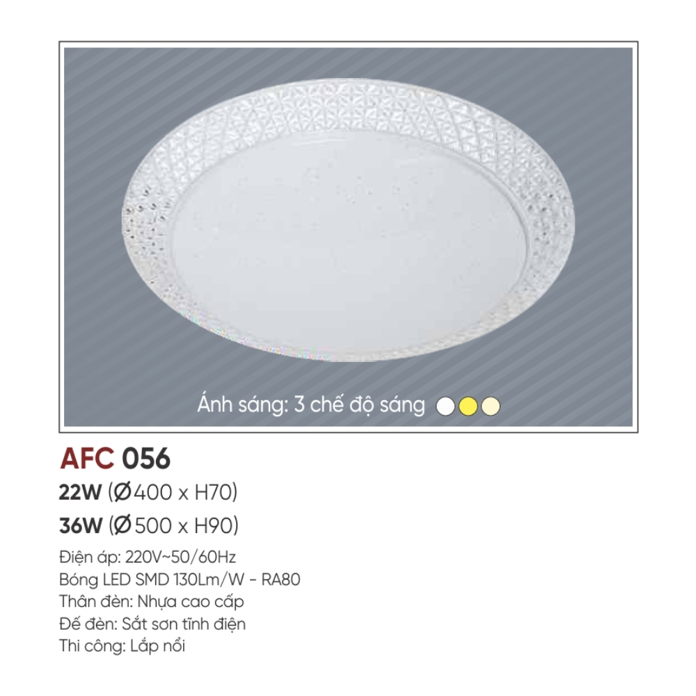Đèn LED ốp trần nổi Anfaco 056 LED 36W