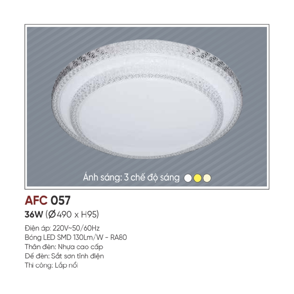 Đèn LED ốp trần nổi Anfaco 057 LED 36W
