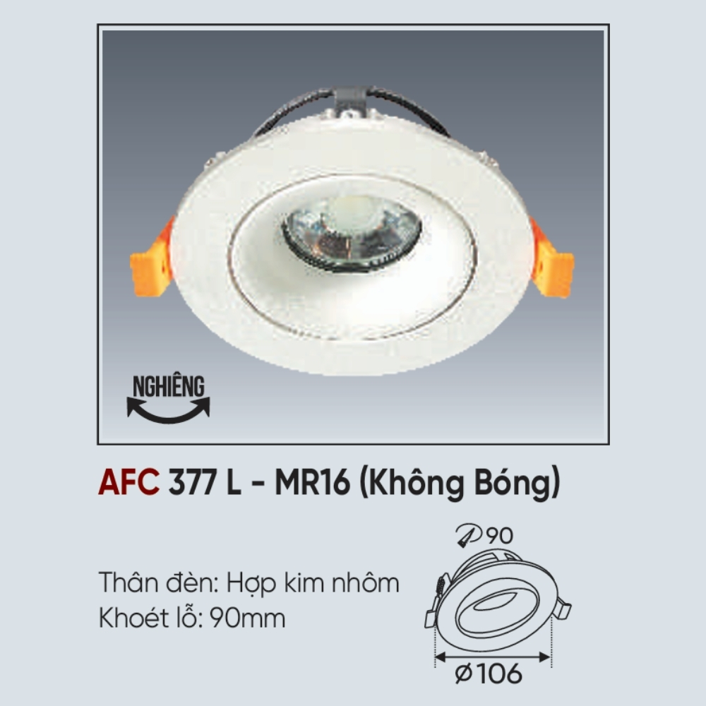 Thân đèn LED âm trần Anfaco 377L - MR16 (Không Bóng)