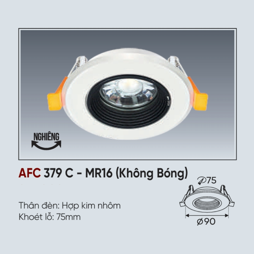 Thân đèn LED âm trần Anfaco 379 C - MR16 (Không Bóng)