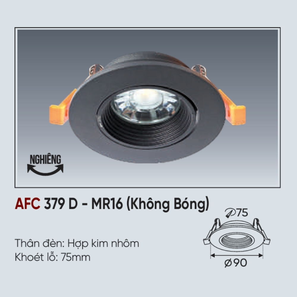Thân đèn LED âm trần Anfaco 379 D - MR16 (Không Bóng)