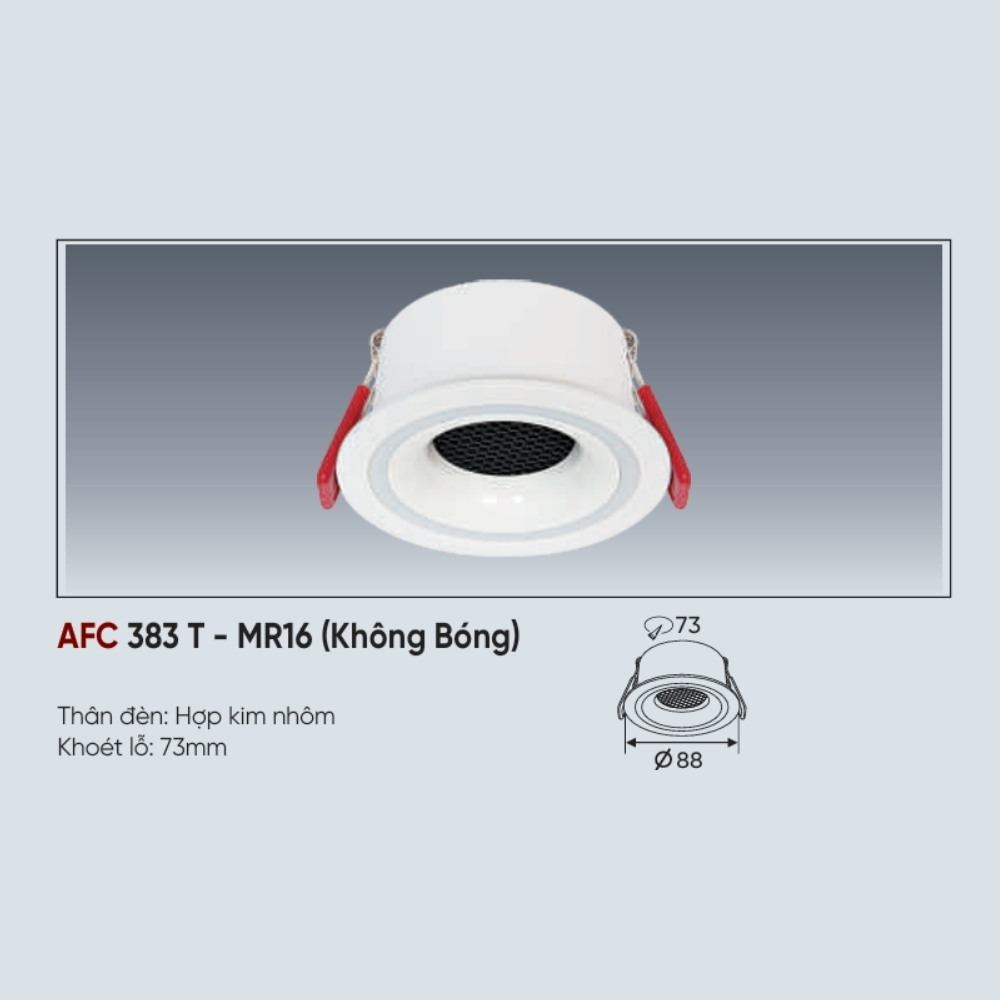 Thân đèn LED âm trần Anfaco 383 T - MR16 (Không Bóng)