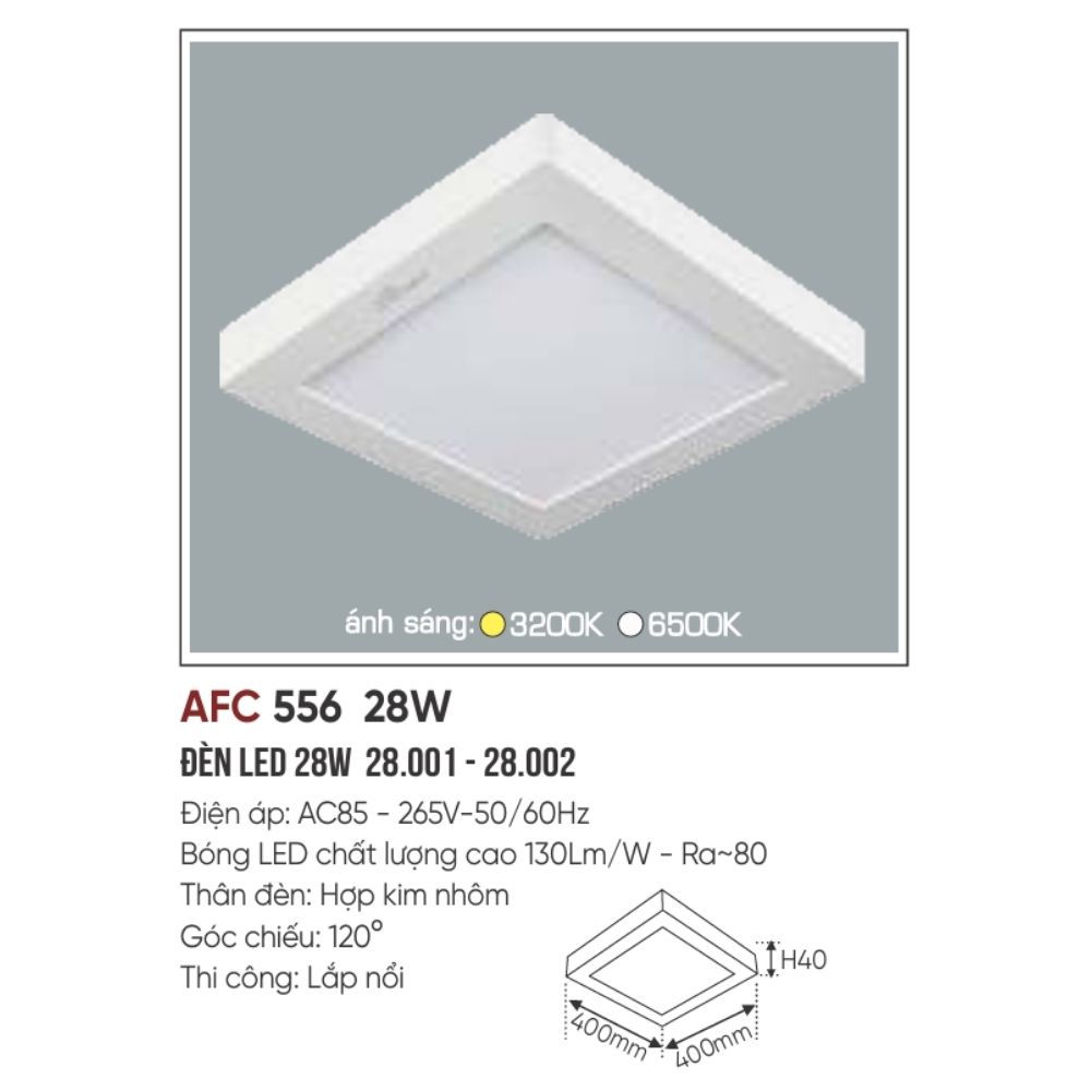 Đèn LED ốp trần nổi Anfaco 556 LED 28W