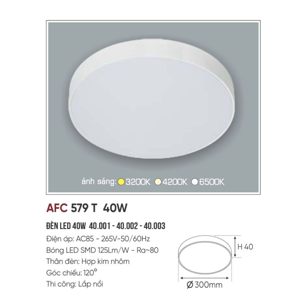 Đèn LED ốp trần nổi Anfaco 579 T LED 40W