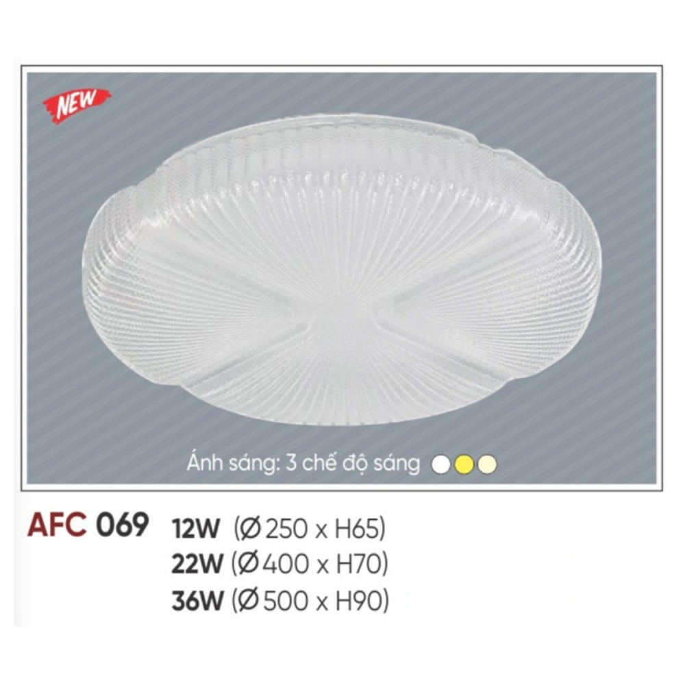 Đèn LED ốp trần nổi Anfaco 069 12W