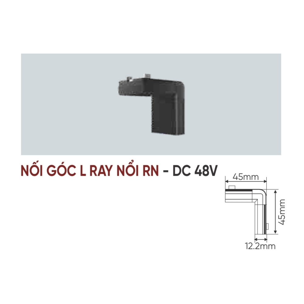 Ray nối góc L Anfaco NỐI GÓC L RAY NỔI RN - DC 48V