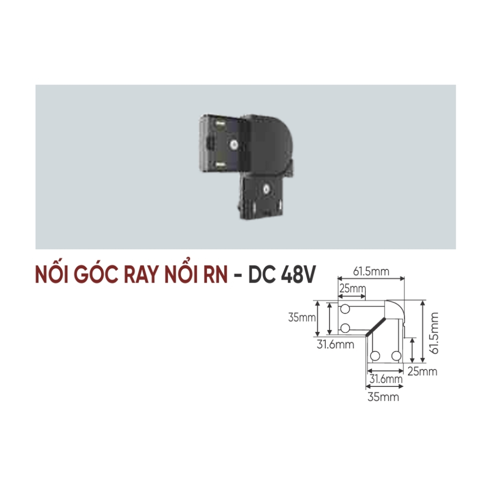 Ray nối góc Anfaco NỐI GÓC RAY NỔI RN - DC 48V