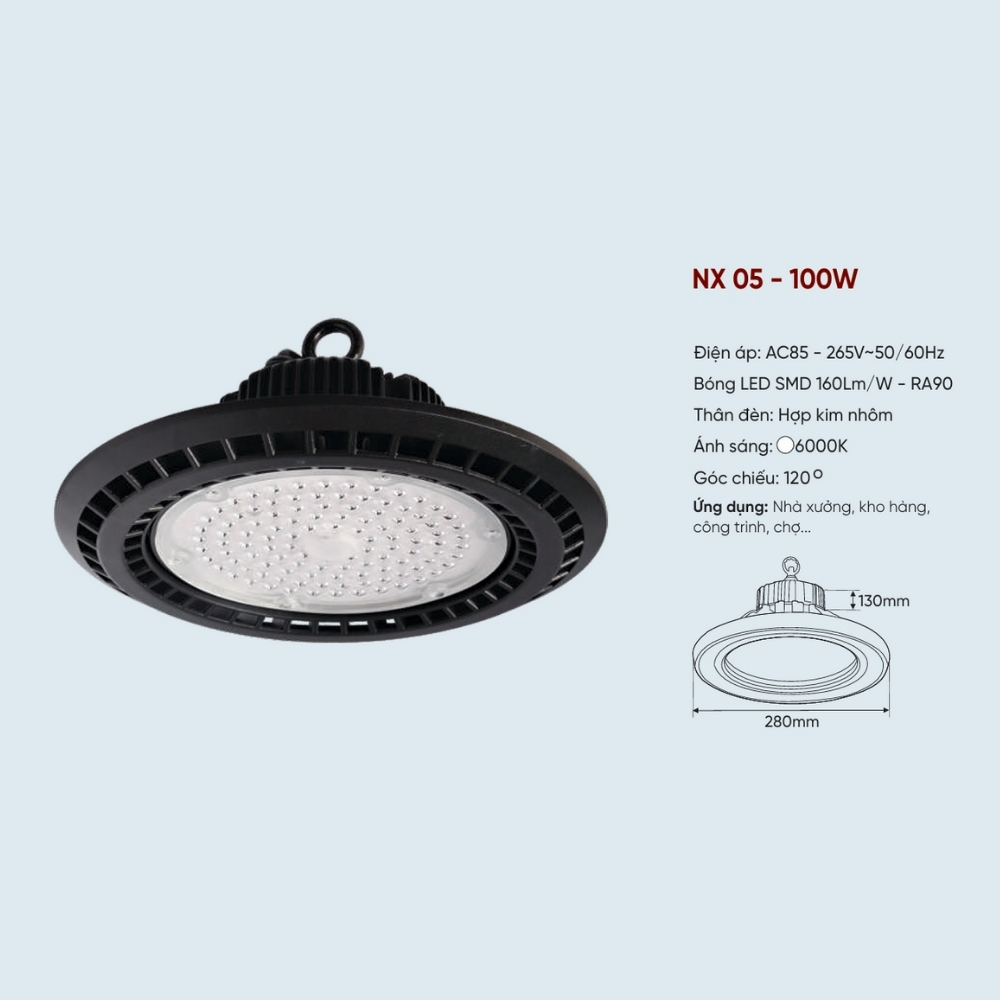 Đèn LED nhà xưởng highbay Anfaco NX 05 - 100W