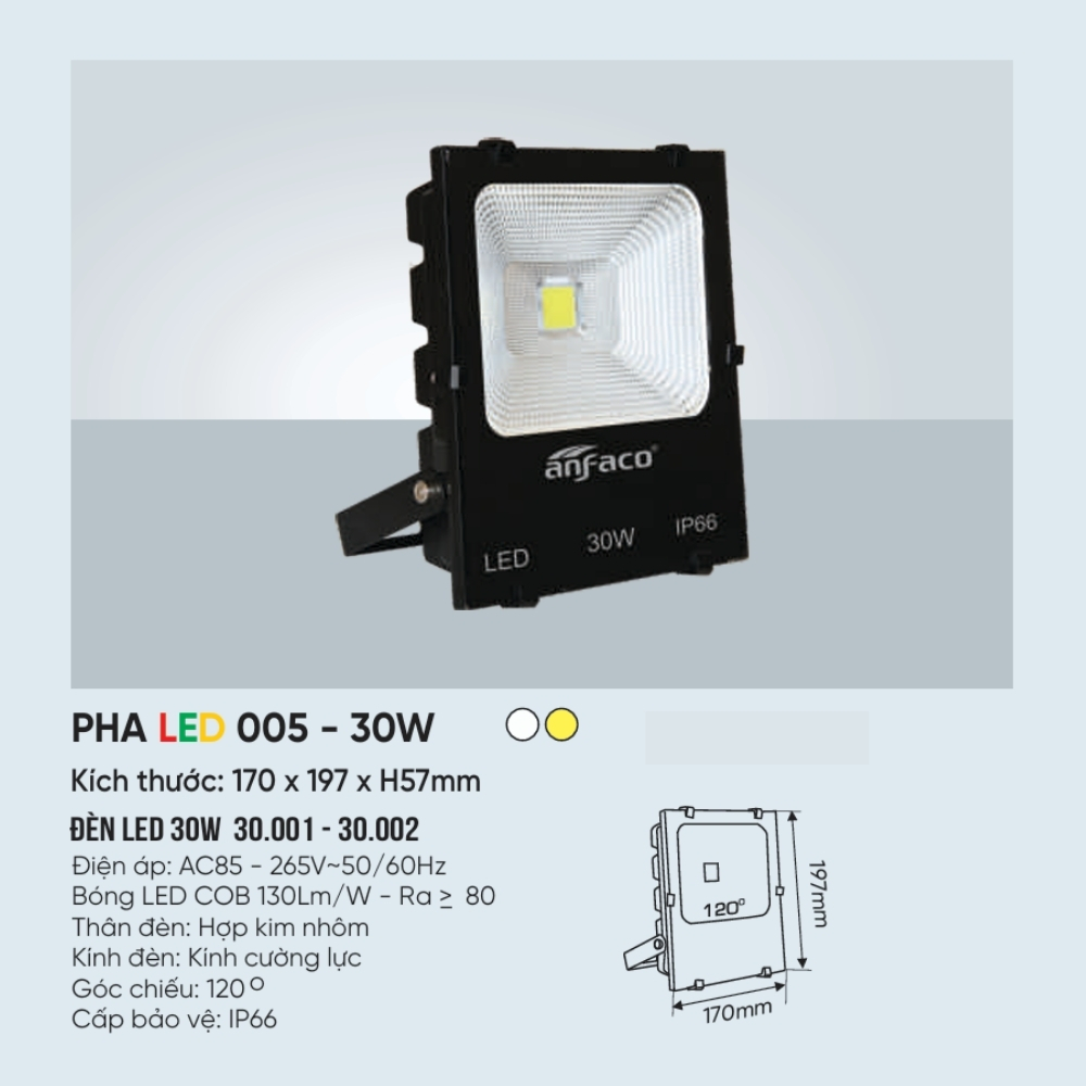Đèn pha LED Anfaco PHA LED 005 - 30W