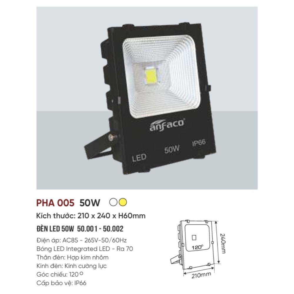 Đèn pha LED Anfaco PHA LED 005 - 50W