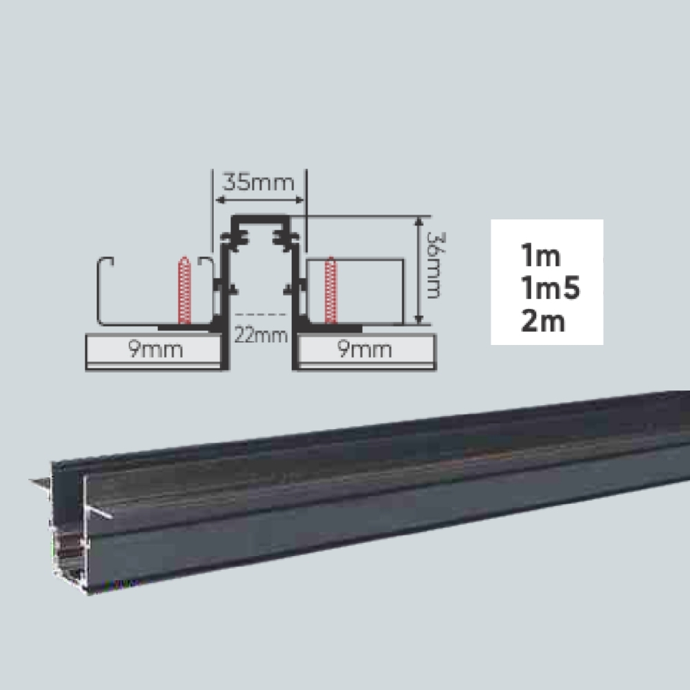Thanh ray lắp âm Anfaco THANH RAY LẮP ÂM