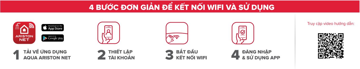 Máy nước nóng gián tiếp Slim2 Lux-D Wifi thông minh Ariston