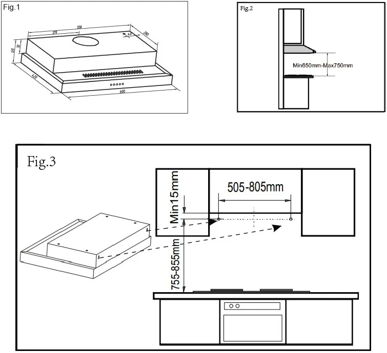 Máy hút mùi truyền thống 60cm thân mỏng Ariston ASL 6F LT XV