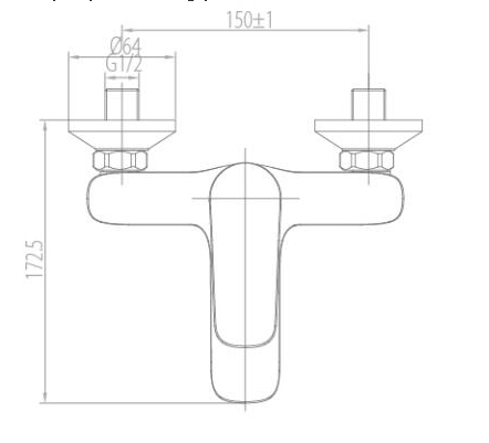 Bộ vòi sen tắm nóng lạnh Standard Plus ATMOR AT91261+AT11401