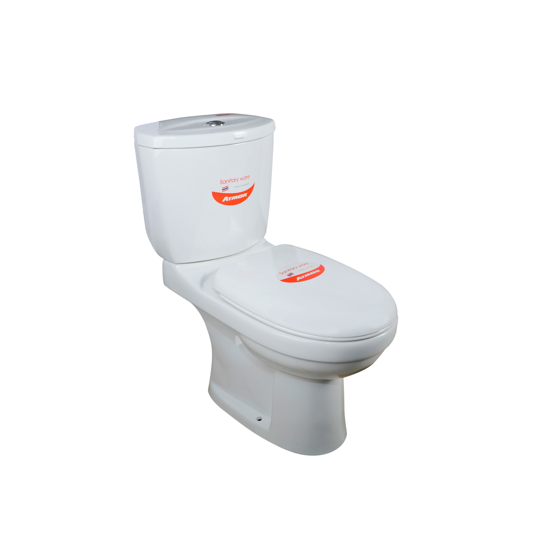 Bồn cầu 2 khối ATMOR AT2032 nắp êm xả nhấn